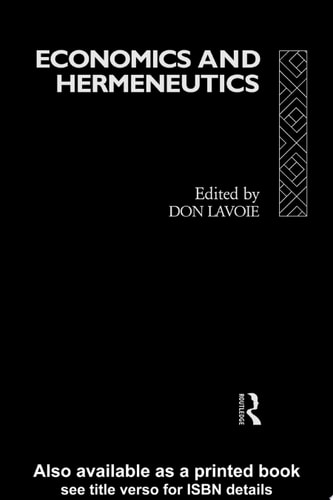 Economics and Hermeneutics