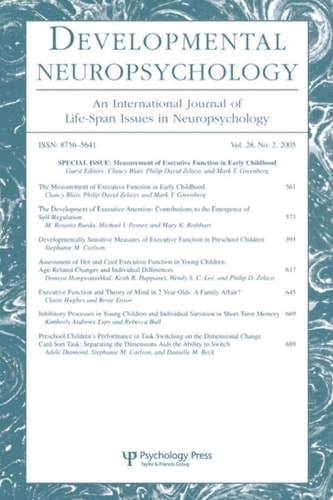 Measurement of Executive Function in Early Childhood A Special Issue of Developmental Neuropsychology