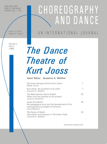 The Dance Theatre of Kurt Jooss