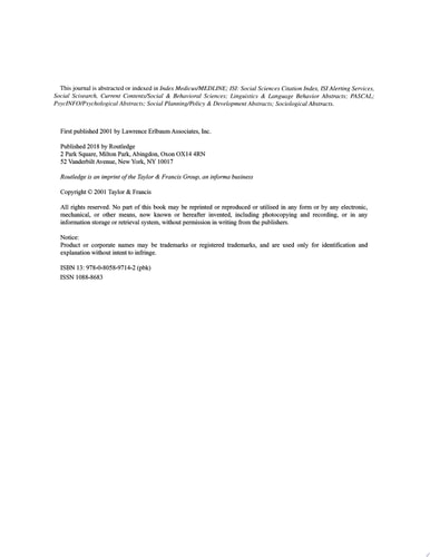 Lay Theories and Their Role in the Perception of Social Groups A Special Issue of Personality and Social Psychology Review