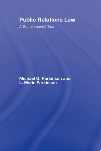 Public Relations Law A Supplemental Text
