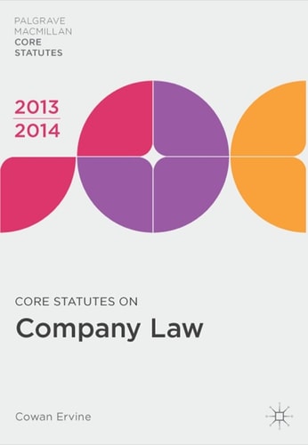 Core Statutes on Company Law 2013-14