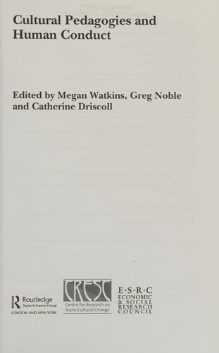 Cultural Pedagogies and Human Conduct