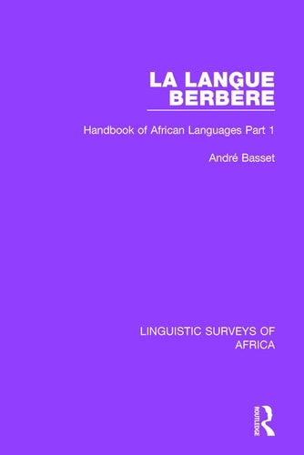 La Langue Berbère Handbook of African Languages Part 1