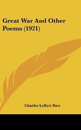 Great War And Other Poems (1921)
