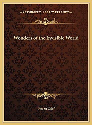 Wonders of the Invisible World
