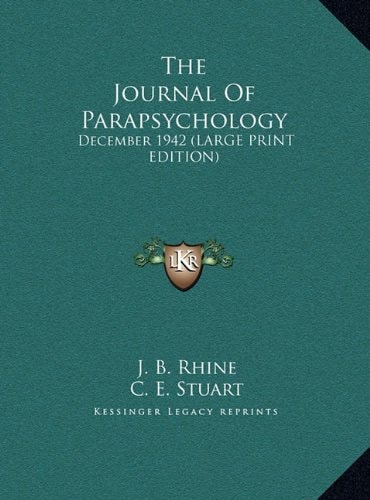 The Journal of Parapsychology: December 1942
