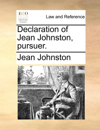 Declaration of Jean Johnston, pursuer.