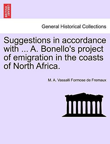 Suggestions in accordance with ... A. Bonello's project of emigration in the coasts of North Africa.