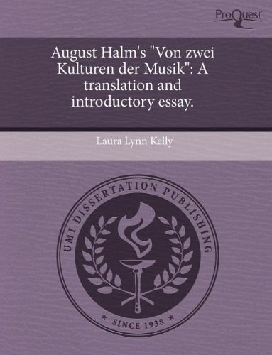 August Halm's "Von zwei Kulturen der Musik": A translation and introductory essay.