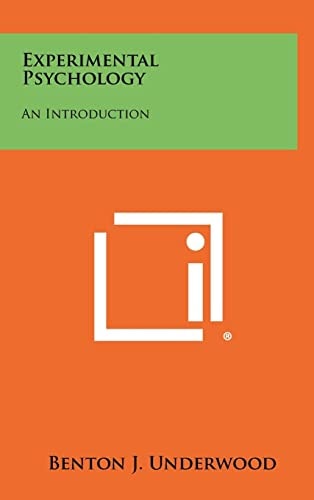 Experimental Psychology An Introduction