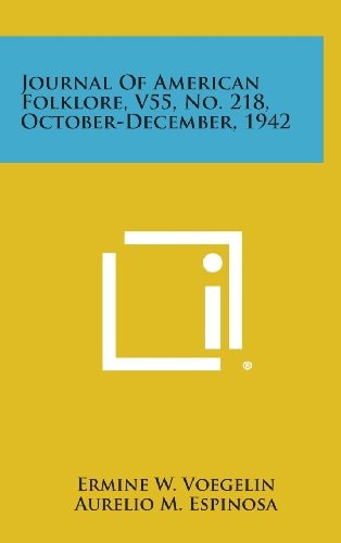 Journal of American Folklore, V55, No. 218, October-December, 1942