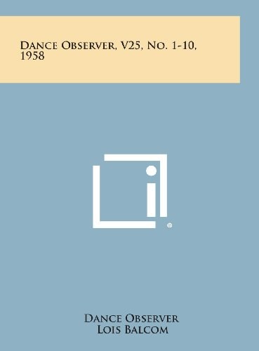 Dance Observer, V25, No. 1-10, 1958