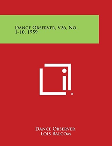 Dance Observer, V26, No. 1-10, 1959