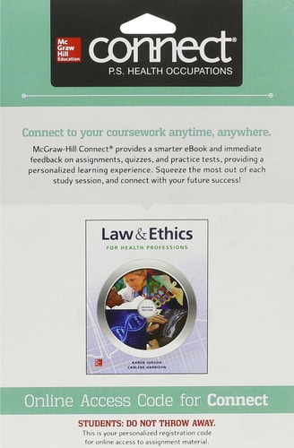 Connect Access Card for Law & Ethics for the Health Professions