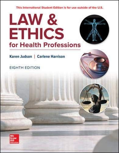 ISE Law and Ethics for Health Professions