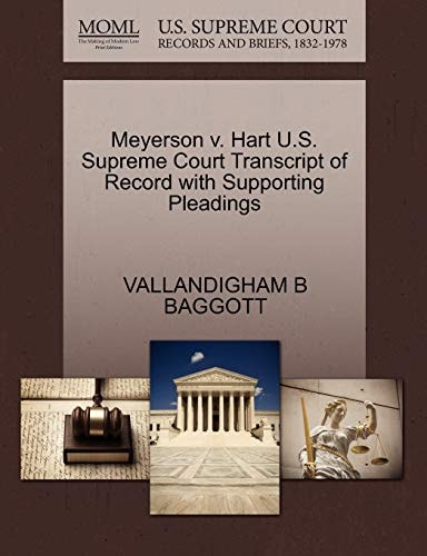 Meyerson v. Hart U.S. Supreme Court Transcript of Record with Supporting Pleadings