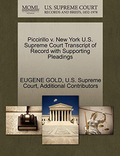 Piccirillo v. New York U.S. Supreme Court Transcript of Record with Supporting Pleadings