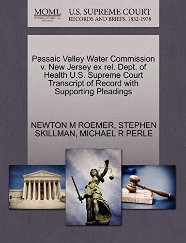 Passaic Valley Water Commission v. New Jersey ex rel. Dept. of Health U.S. Supreme Court Transcript of Record with Supporting Pleadings