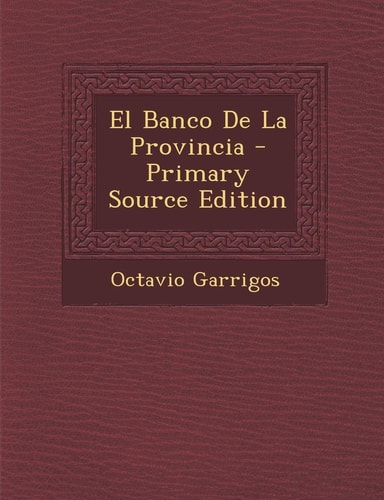 Banco de La Provincia (Spanish Edition)