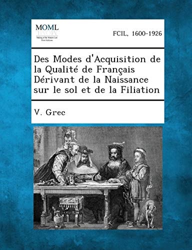 Des Modes D'Acquisition de la Qualité de Français Dérivant de la Naissance Sur Le Sol Et de la Filiation