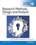 Research Methods, Design, and Analysis, Global Edition
