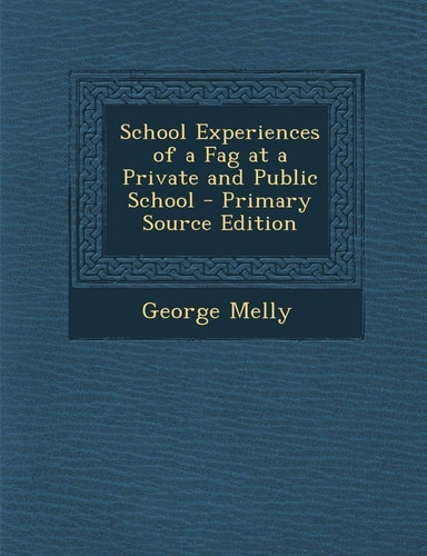 School Experiences of a Fag at a Private and Public School - Primary Source Edition