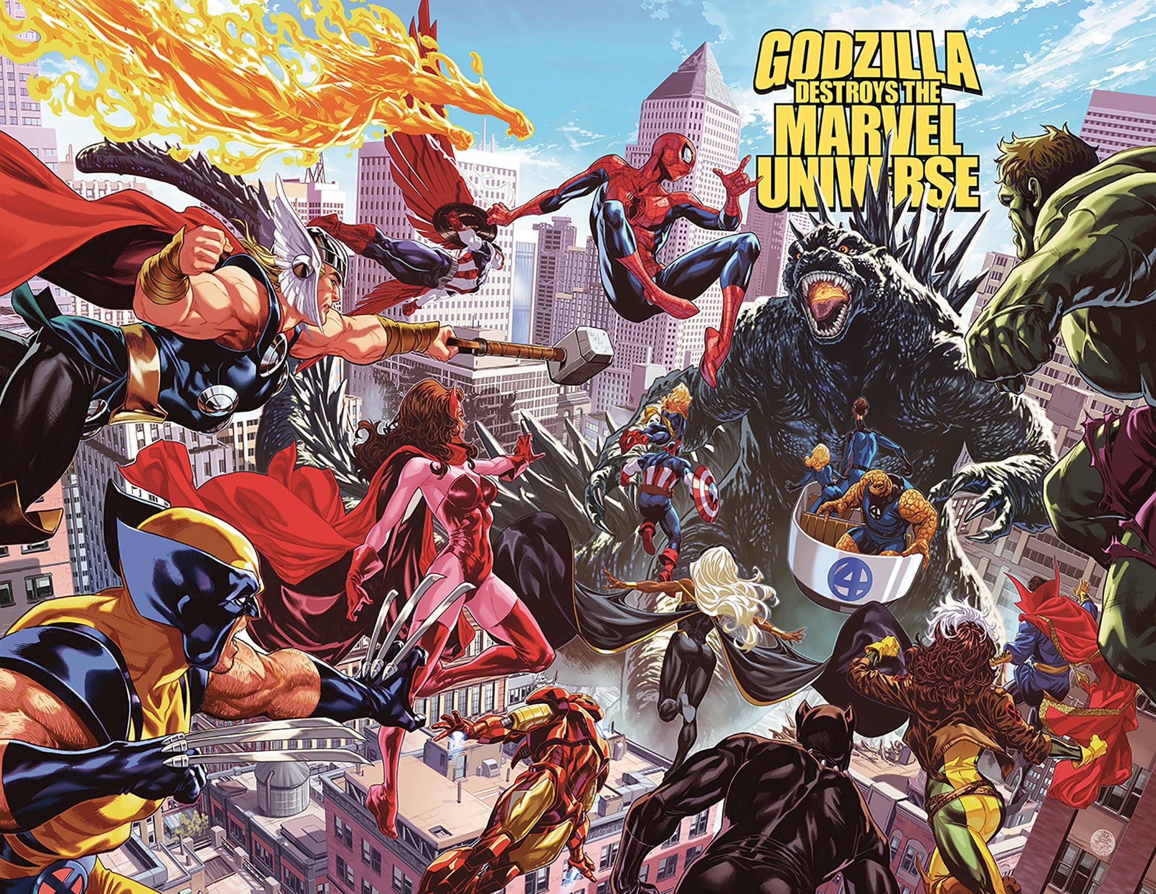 Godzilla Destroys the Marvel Universe