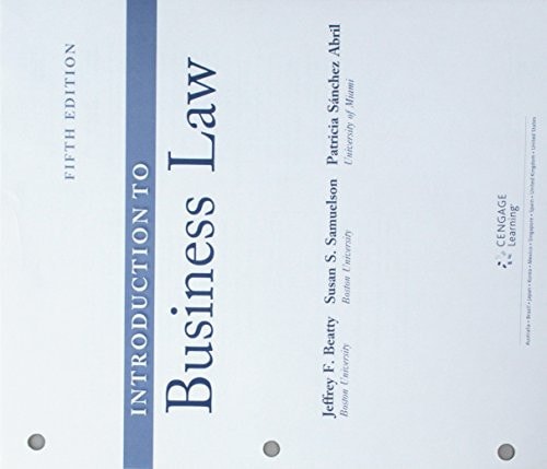 Cengage Advantage Book: Introduction to Business Law