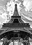Paris noir blanc La capitale Paris en noir et blanc, vue d'un taxi. Calendrier mural A4 vertical 2016