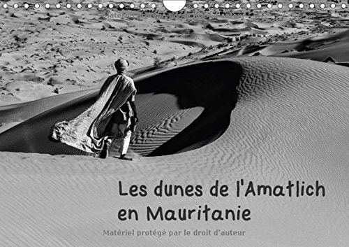 Les dunes de l'Amatlich en Mauritanie. L'Amatlich un désert au Sahara Calendrier mural A4 horizontal 2017