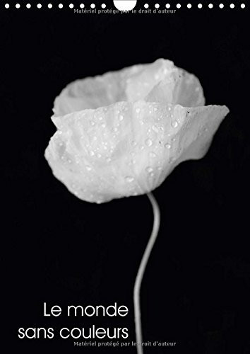 Le monde sans couleurs Une belle collection de photos monochromes de fleurs. Calendrier mural A4 vertical