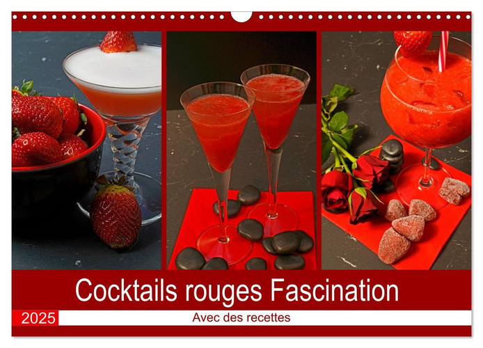 Cocktails rouges Fascination (Calendrier mural 2025 DIN A3 horizontal), CALVENDO calendrier mensuel [Calendar] Bildergalerie - Babett Paul, Babetts