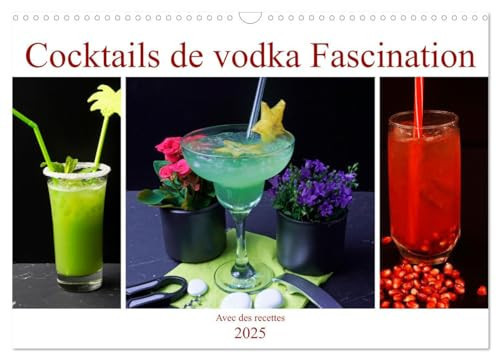 Cocktails de vodka Fascination (Calendrier mural 2025 DIN A3 horizontal), CALVENDO calendrier mensuel [Calendar] Bildergalerie - Babett Paul, Babetts