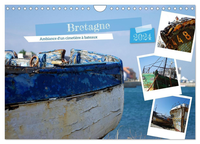 Bretagne Ambiance d'un cimetière à bateaux (Calendrier mural 2024 DIN A4 vertical), CALVENDO calendrier mensuel: Découvrez la beauté captivante de nos photos d'épaves de bateaux.