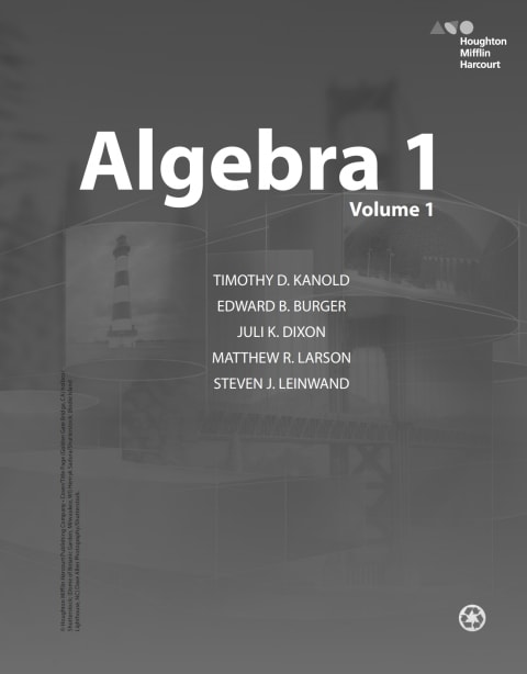HMH Algebra 1 Interactive Student Edition Volume 1