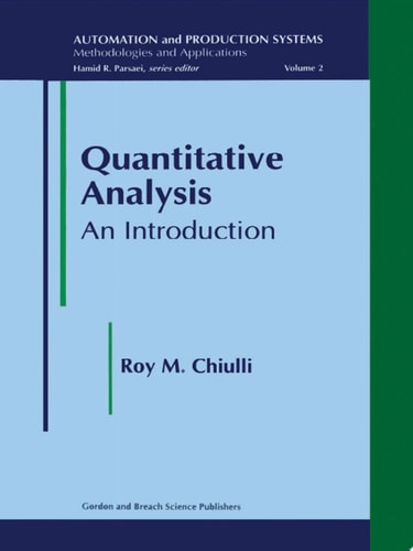 Quantitative Analysis An Introduction