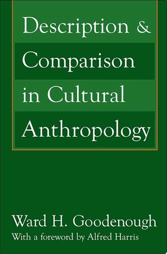 Description and Comparison in Cultural Anthropology