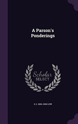 A Parson's Ponderings