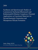 Syntheses and Spectroscopic Studies of Luminescent Surfactant Rhenium(i) and Ruthenium(ii) Diimine Complexes Potential Applications As Functional Materials for Second-Harmonic Generation and Mesoporous Silicate Formation
