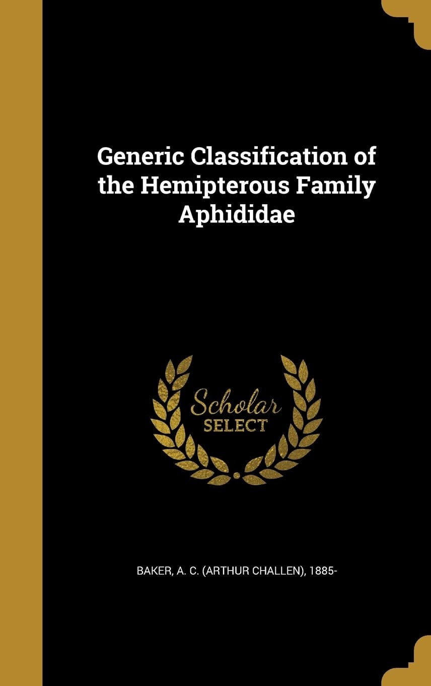 Generic Classification of the Hemipterous Family Aphididae