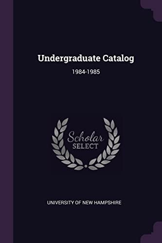 Undergraduate Catalog 1984-1985