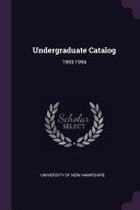 Undergraduate Catalog 1993-1994