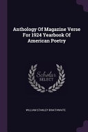 Anthology Of Magazine Verse For 1924 Yearbook Of American Poetry