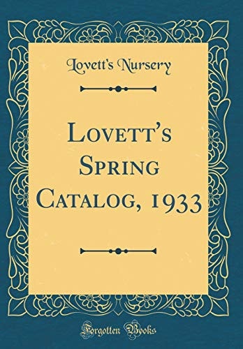 Lovett's Spring Catalog, 1933