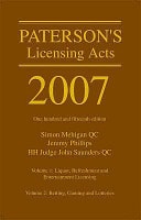 Paterson's Licensing Acts 2007