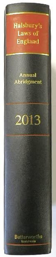 Halsbury's Laws of England-Annual Abridgment 2012