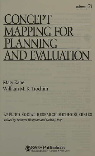 Concept Mapping for Planning and Evaluation (Applied Social Research Methods)