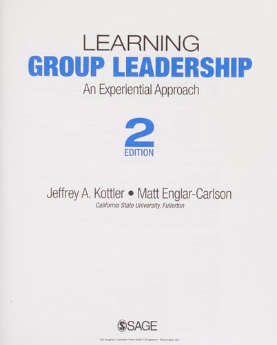 Learning Group Leadership An Experiential Approach