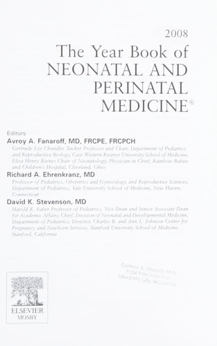 Year Book of Neonatal and Perinatal Medicine